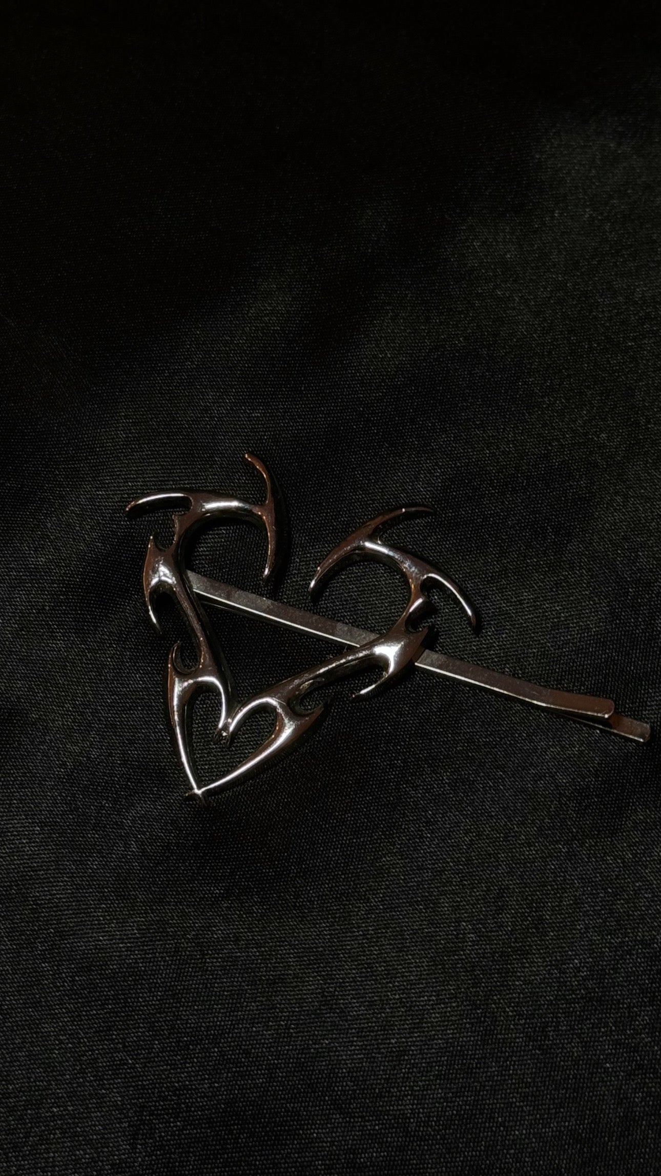 Heavy Metal Heart Clip